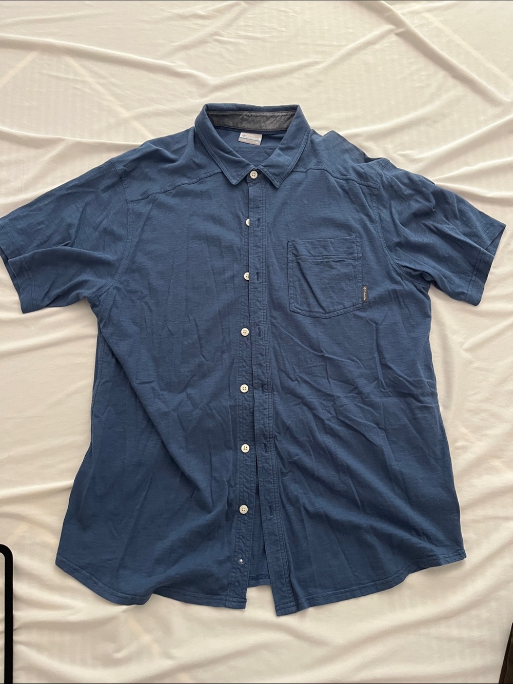 Columbia Men's Short-Sleeve Button-Down Shirt - Navy Blue